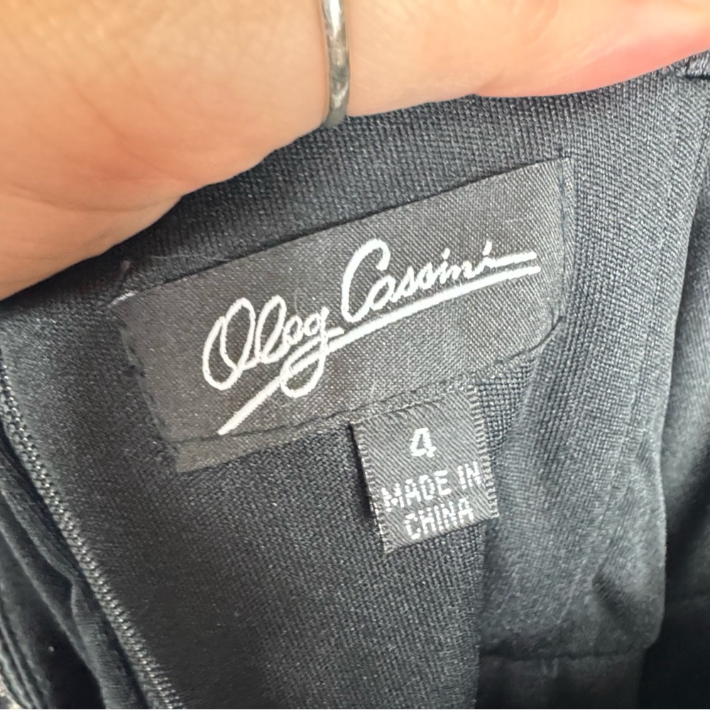 Oleg Cassini Elegant Black and White Strapless‎ Maxi Dress - Picture 10 of 10